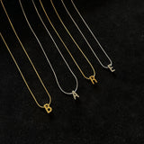 Petite Initial Necklace | Gold