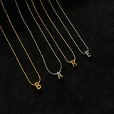 Petite Initial Necklace | Silver