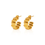 Wave Earrings | Gold