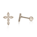 Cross Earrings | Silver