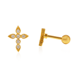 Cross Earrings | Gold