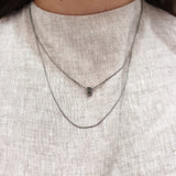 Petite Initial Necklace | Silver
