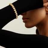 Bezel Tennis Bracelet | Gold