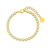 Bezel Tennis Bracelet | Gold