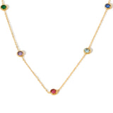Rue Necklace Multicoloured | Gold