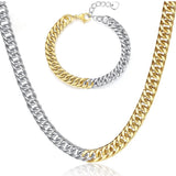 Dre Two Tone Necklace & Bracelet Set | Mixed