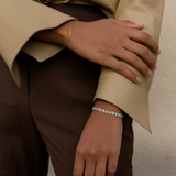 Bezel Tennis Bracelet | Silver