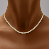 Tennis Necklace | Gold