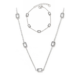 Faye Necklace & Bracelet Set | Silver
