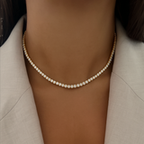 Tennis Necklace | Gold