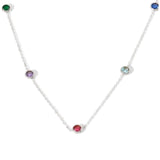 Rue Necklace Multicoloured | Silver