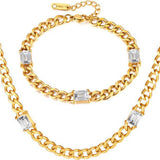 Rogue Necklace & Bracelet Set | Gold