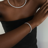 Tennis Necklace | Silver