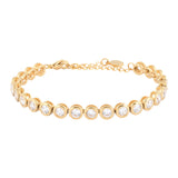 Bezel Tennis Bracelet | Gold