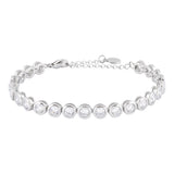 Bezel Tennis Bracelet | Silver